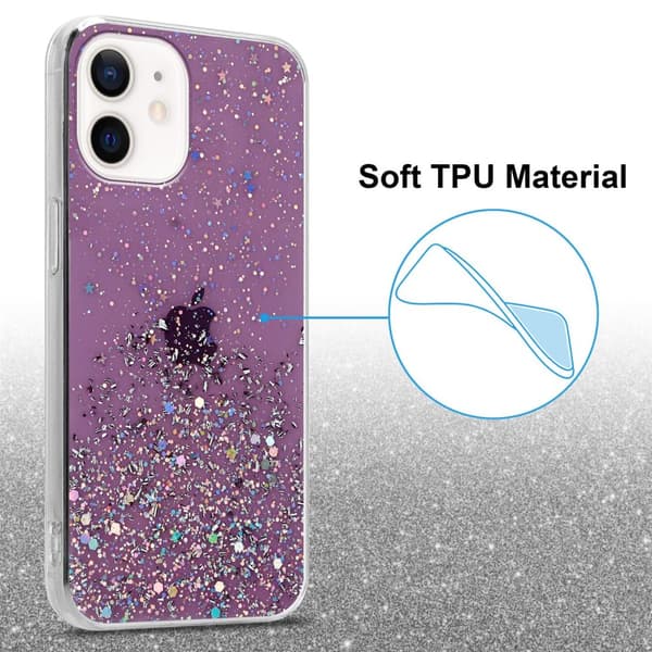 Deksel til iPhone 12 MINI med glitrende glitter