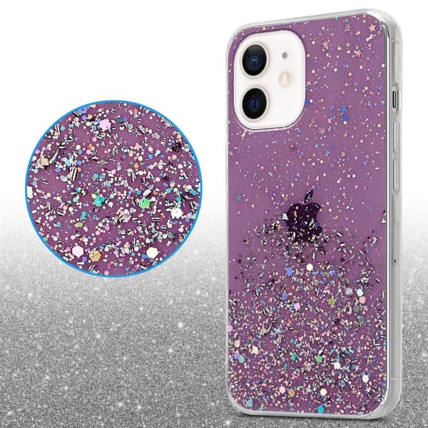 Deksel til iPhone 12 MINI med glitrende glitter
