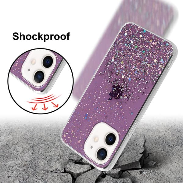 Deksel til iPhone 12 MINI med glitrende glitter