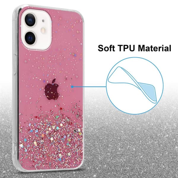 Deksel til iPhone 12 MINI med glitrende glitter