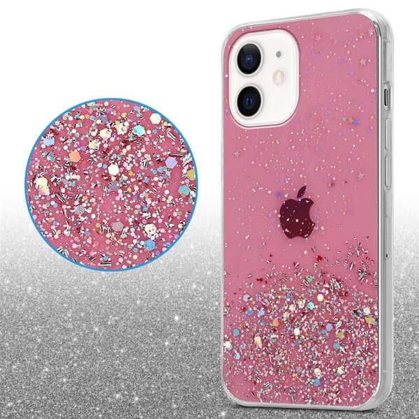 Deksel til iPhone 12 MINI med glitrende glitter