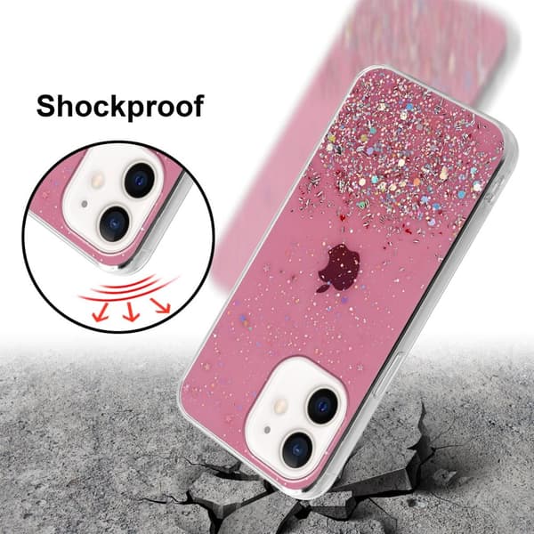 Deksel til iPhone 12 MINI med glitrende glitter