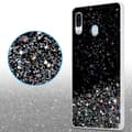 Pikkukuva 4 / 7: Samsung Galaxy A40 Suojakuori Suojakotelo joustavasta TPU-silikonista jossa on kimaltelevaa glitteriä