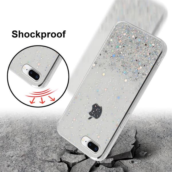 Deksel til iPhone 7 PLUS / 7S PLUS / 8 PLUS med glitrende glitter