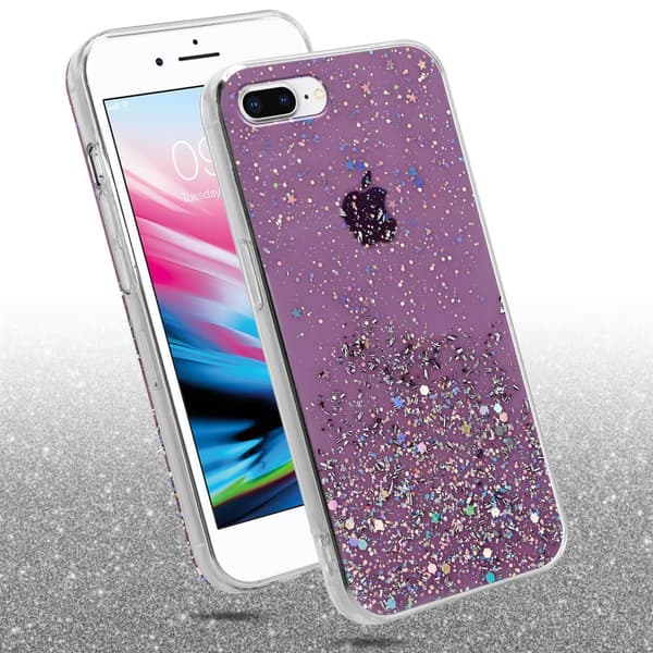 iPhone 7 PLUS / 7S PLUS / 8 PLUS Suojakuori Suojakotelo joustavasta TPU-silikonista jossa on kimaltelevaa glitteriä