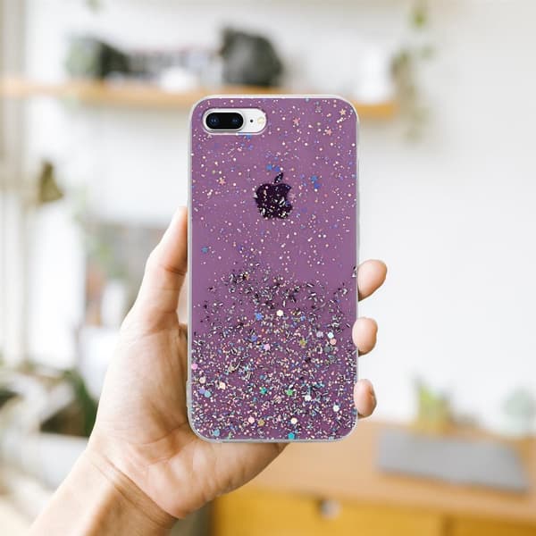 iPhone 7 PLUS / 7S PLUS / 8 PLUS Skal Fodral Case Cover av flexibelt TPU-silikon med glittrande glitter