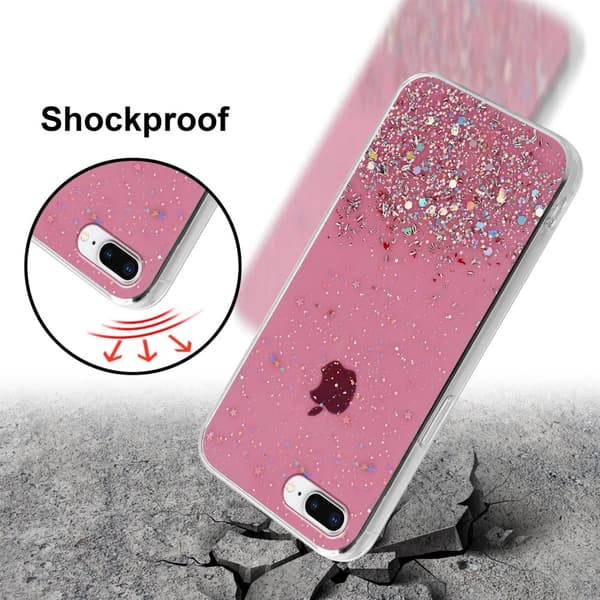 Deksel til iPhone 7 PLUS / 7S PLUS / 8 PLUS med glitrende glitter