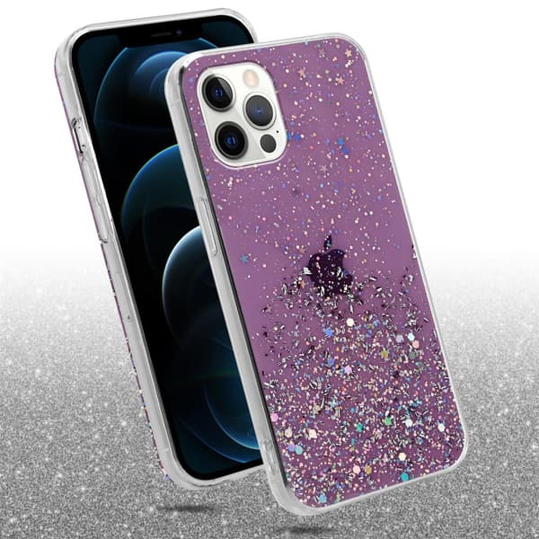 Deksel til iPhone 12 PRO MAX med glitrende glitter