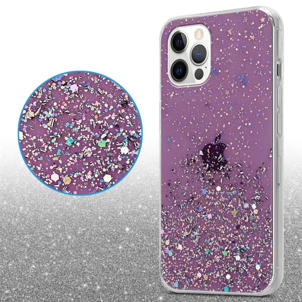 Deksel til iPhone 12 PRO MAX med glitrende glitter