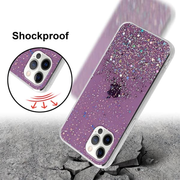 Deksel til iPhone 12 PRO MAX med glitrende glitter