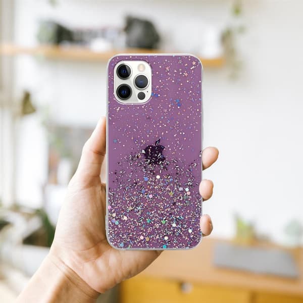 Deksel til iPhone 12 PRO MAX med glitrende glitter
