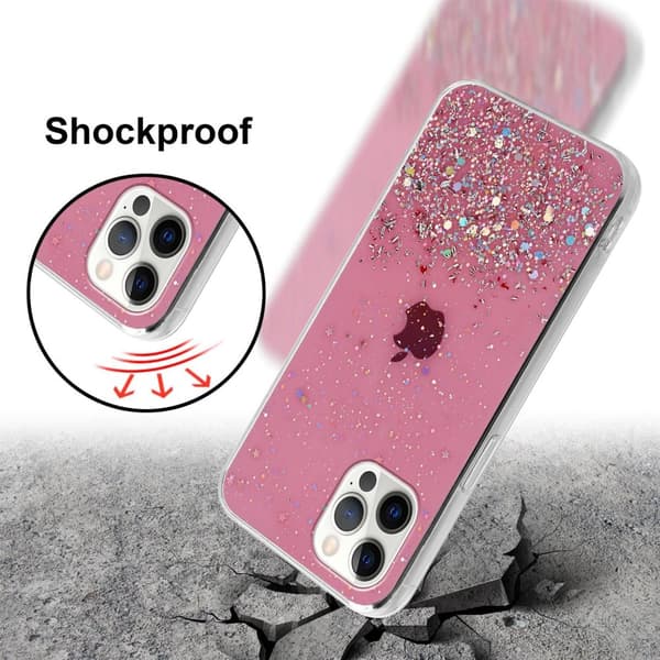 Deksel til iPhone 12 PRO MAX med glitrende glitter