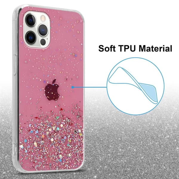 Deksel til iPhone 12 / 12 PRO med glitrende glitter