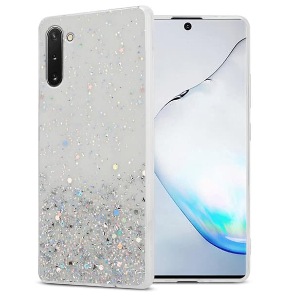 Samsung Galaxy NOTE 10 Skal Fodral Case Cover av flexibelt TPU-silikon med glittrande glitter