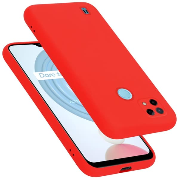 Deksel til Realme C21 Silikondeksel TPU Case Cover LIQUID RØD