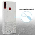 Pikkukuva 4 / 8: Samsung Galaxy A20s Suojakuori Suojakotelo joustavasta TPU-silikonista jossa on kimaltelevaa glitteriä