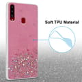 Miniatyrbild 4 av 8: Samsung Galaxy A20s Skal Fodral Case Cover av flexibelt TPU-silikon med glittrande glitter