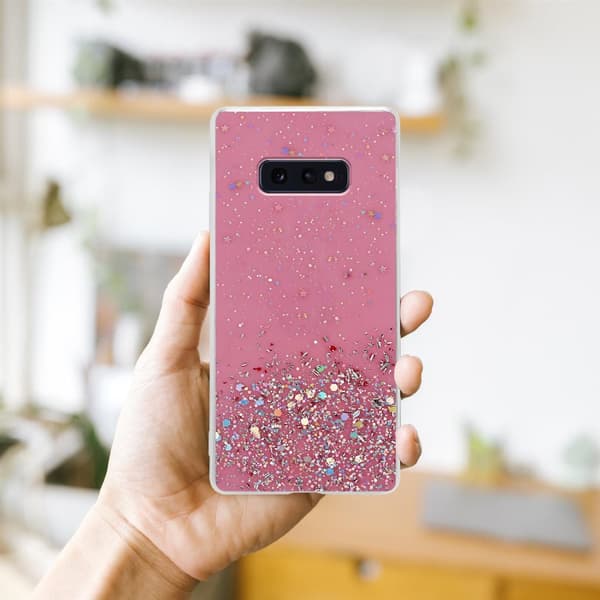 Samsung Galaxy S10e Skal Fodral Case Cover av flexibelt TPU-silikon med glittrande glitter