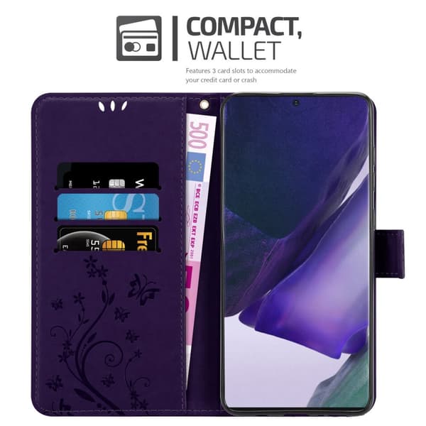 Samsung Galaxy NOTE 20 ULTRA Pungetui Cover Blomster ()