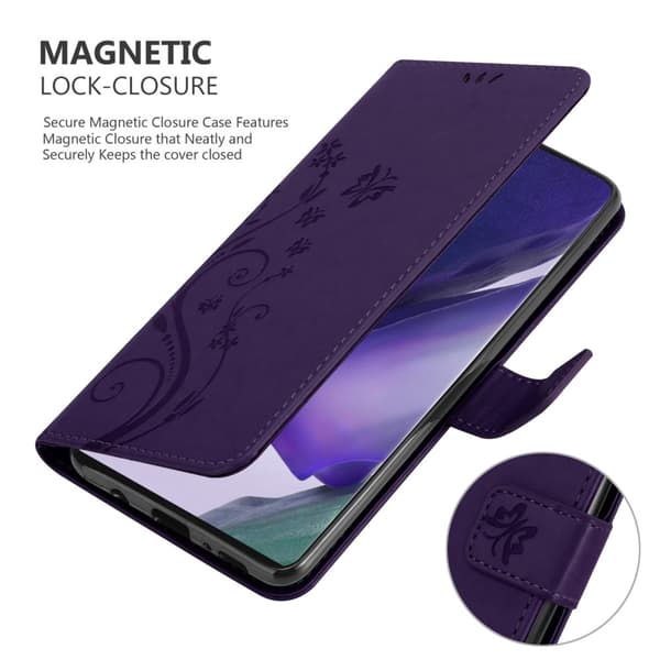 Samsung Galaxy NOTE 20 ULTRA Pungetui Cover Blomster ()