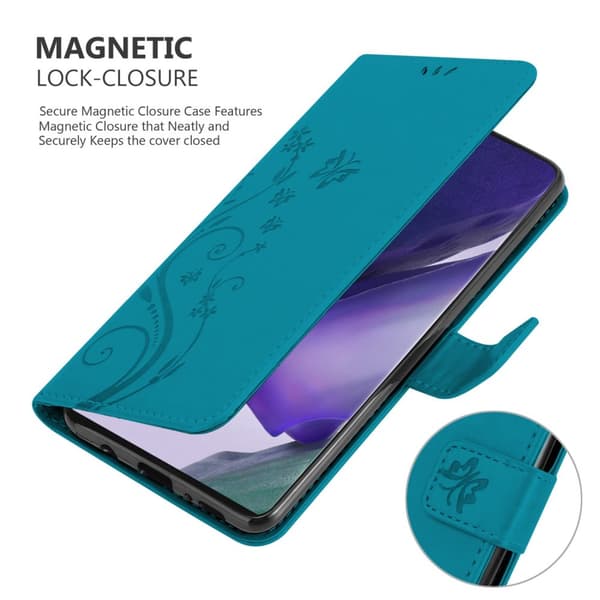 Samsung Galaxy NOTE 20 ULTRA Skal Fodral i blomdesign Mobilskydd Case Cover med magnetisk stängning, ståfunktion och kortplatser