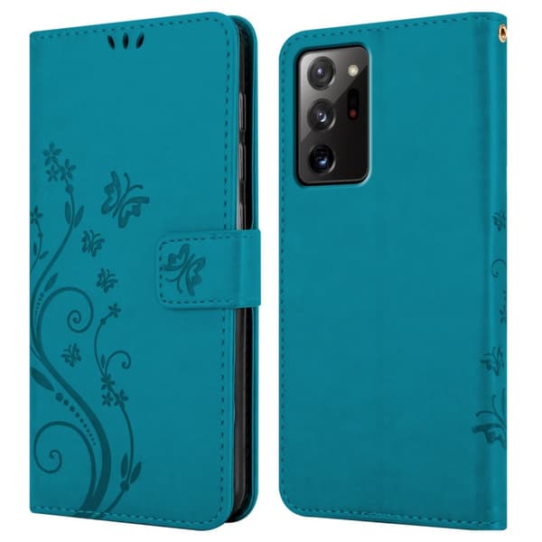 Samsung Galaxy NOTE 20 ULTRA Skal Fodral i blomdesign Mobilskydd Case Cover med magnetisk stängning, ståfunktion och kortplatser