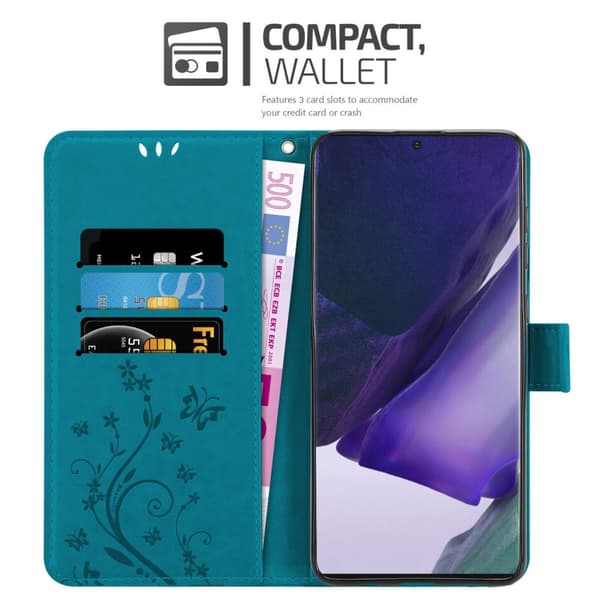 Samsung Galaxy NOTE 20 ULTRA Pungetui Cover Blomster ()