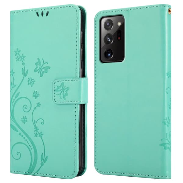 Samsung Galaxy NOTE 20 ULTRA Skal Fodral i blomdesign Mobilskydd Case Cover med magnetisk stängning, ståfunktion och kortplatser