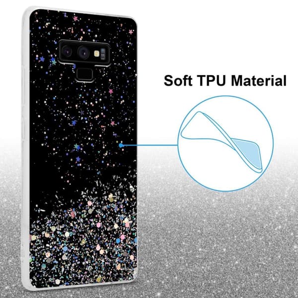 Deksel til Samsung Galaxy NOTE 9 med glitrende glitter