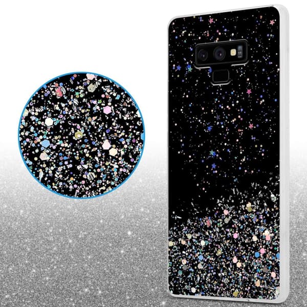 Deksel til Samsung Galaxy NOTE 9 med glitrende glitter
