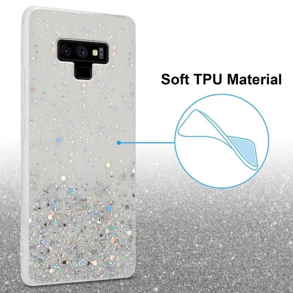 Deksel til Samsung Galaxy NOTE 9 med glitrende glitter