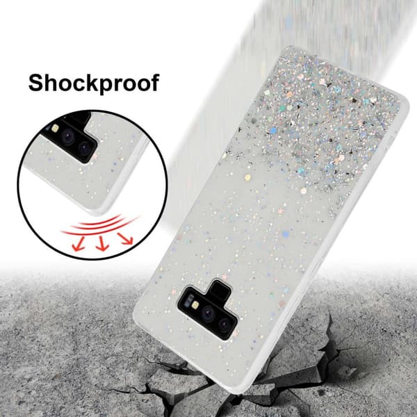 Deksel til Samsung Galaxy NOTE 9 med glitrende glitter
