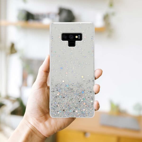 Deksel til Samsung Galaxy NOTE 9 med glitrende glitter