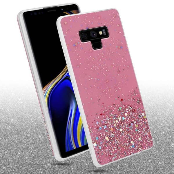 Deksel til Samsung Galaxy NOTE 9 med glitrende glitter