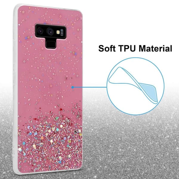 Deksel til Samsung Galaxy NOTE 9 med glitrende glitter