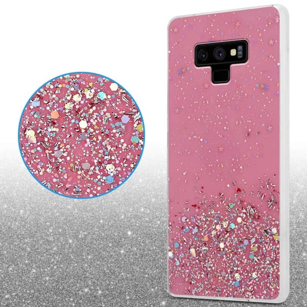 Deksel til Samsung Galaxy NOTE 9 med glitrende glitter