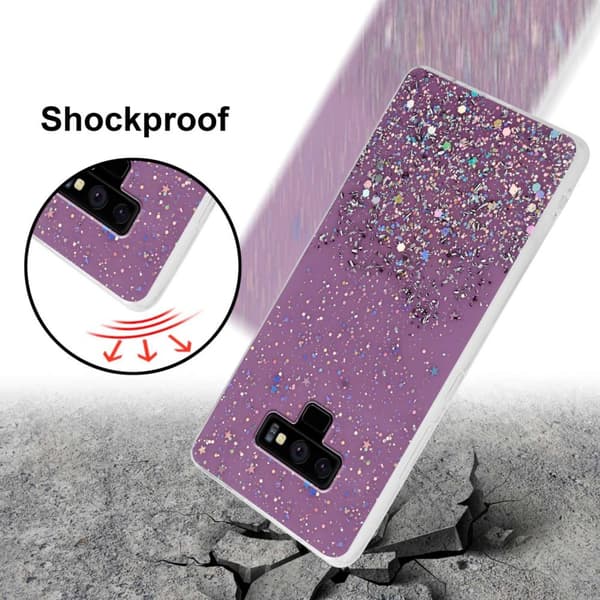 Samsung Galaxy NOTE 9 Skal Fodral Case Cover av flexibelt TPU-silikon med glittrande glitter