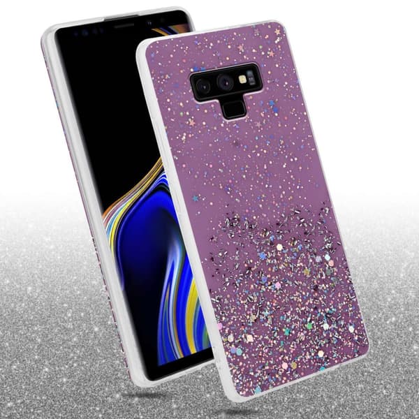 Deksel til Samsung Galaxy NOTE 9 med glitrende glitter
