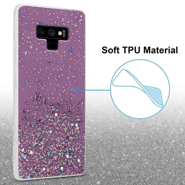 Deksel til Samsung Galaxy NOTE 9 med glitrende glitter