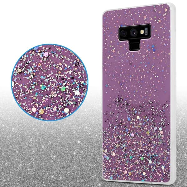 Deksel til Samsung Galaxy NOTE 9 med glitrende glitter
