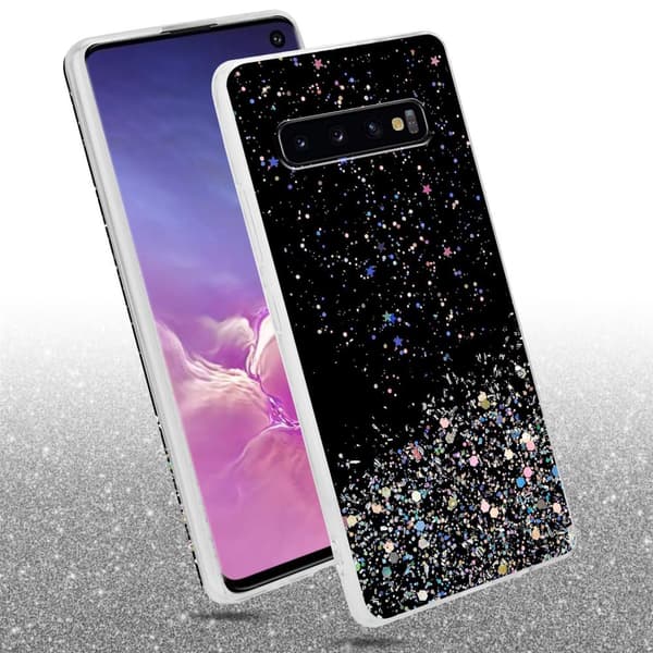 Deksel til Samsung Galaxy S10 4G med glitrende glitter