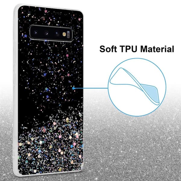 Deksel til Samsung Galaxy S10 4G med glitrende glitter