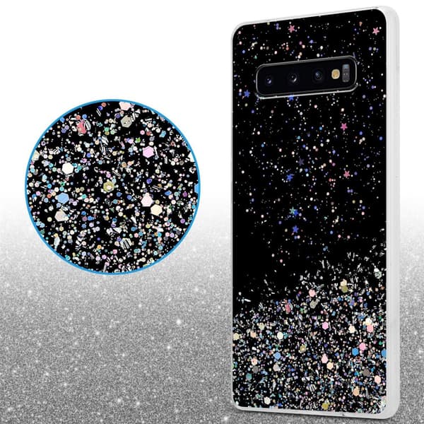 Deksel til Samsung Galaxy S10 4G med glitrende glitter