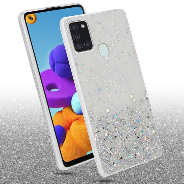 Deksel til Samsung Galaxy A21s med glitrende glitter