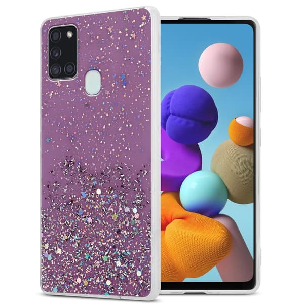 Deksel til Samsung Galaxy A21s med glitrende glitter
