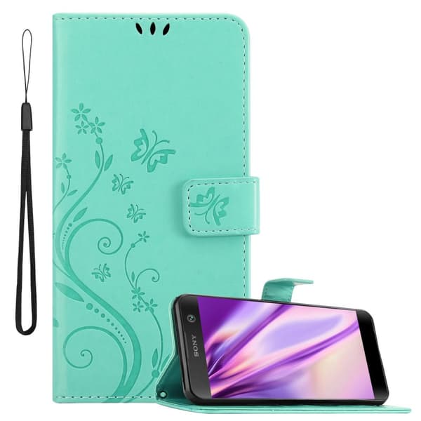 Sony Xperia XA2 Suojakotelo Suojakuori Lompakkokotelo Matkapuhelinkotelo Kukat jossa on magneettisuljenta, jalusta-toiminto ja korttipaikat