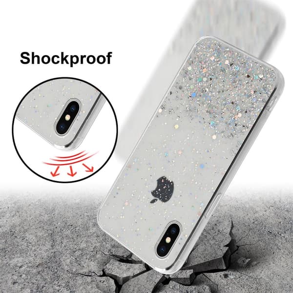 Deksel til iPhone X / XS med glitrende glitter