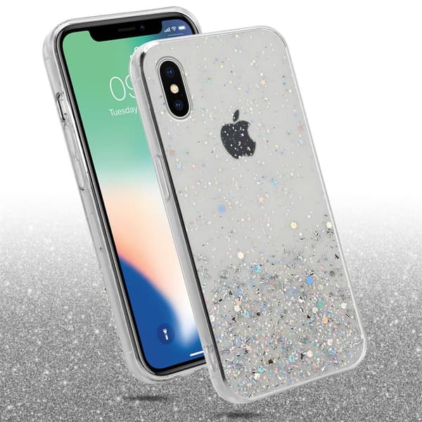 Deksel til iPhone X / XS med glitrende glitter