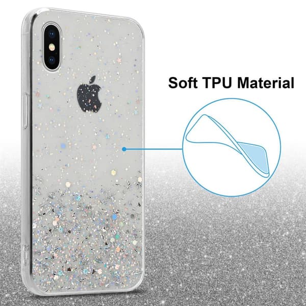 Deksel til iPhone X / XS med glitrende glitter