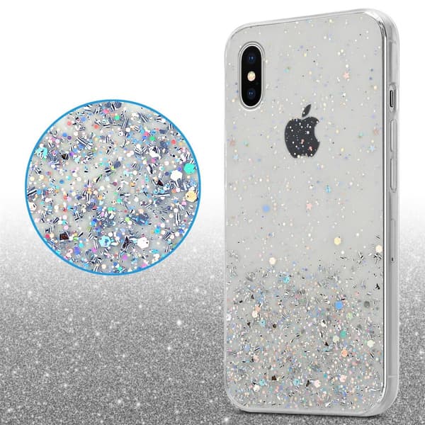 Deksel til iPhone X / XS med glitrende glitter